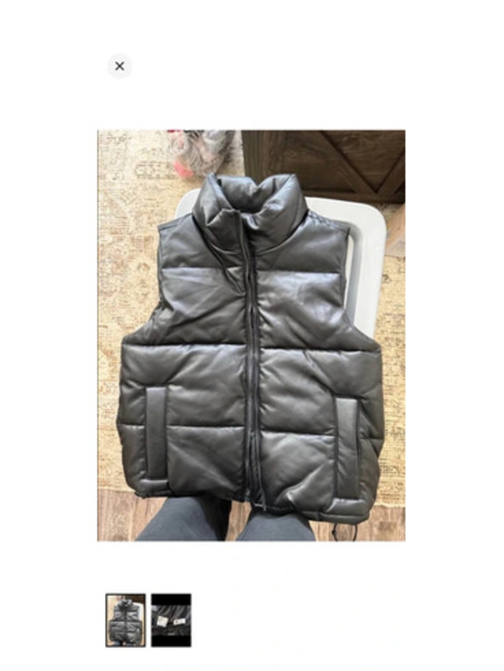 Hollister Black puffer vest